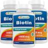 Best Naturals Biotin (Also Called Vitamin B7), 10,000 mcg Tablets (365 Count (Pack of 3)) view 1