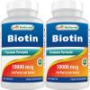 Best Naturals Biotin (Also Called Vitamin B7), 10,000 mcg 365 Tablets (365 Count (Pack of 2)) view 1