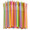 400PCS Flexible Plastic Straw,Colorful Disposable Bendy Party Fancy Straws 12.8 inch Extra Long Straws Party Decorations view 1