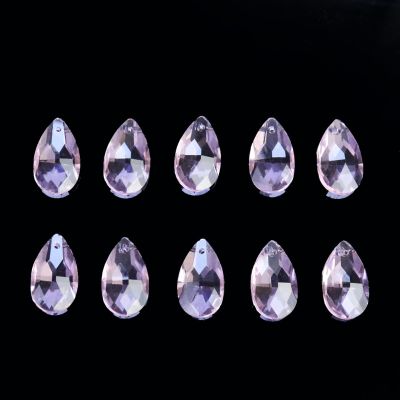 10PCS 28mm Tear Drop Crystal Prism Clear Glass Chandelier Crystal Parts DIY,Pink,China
