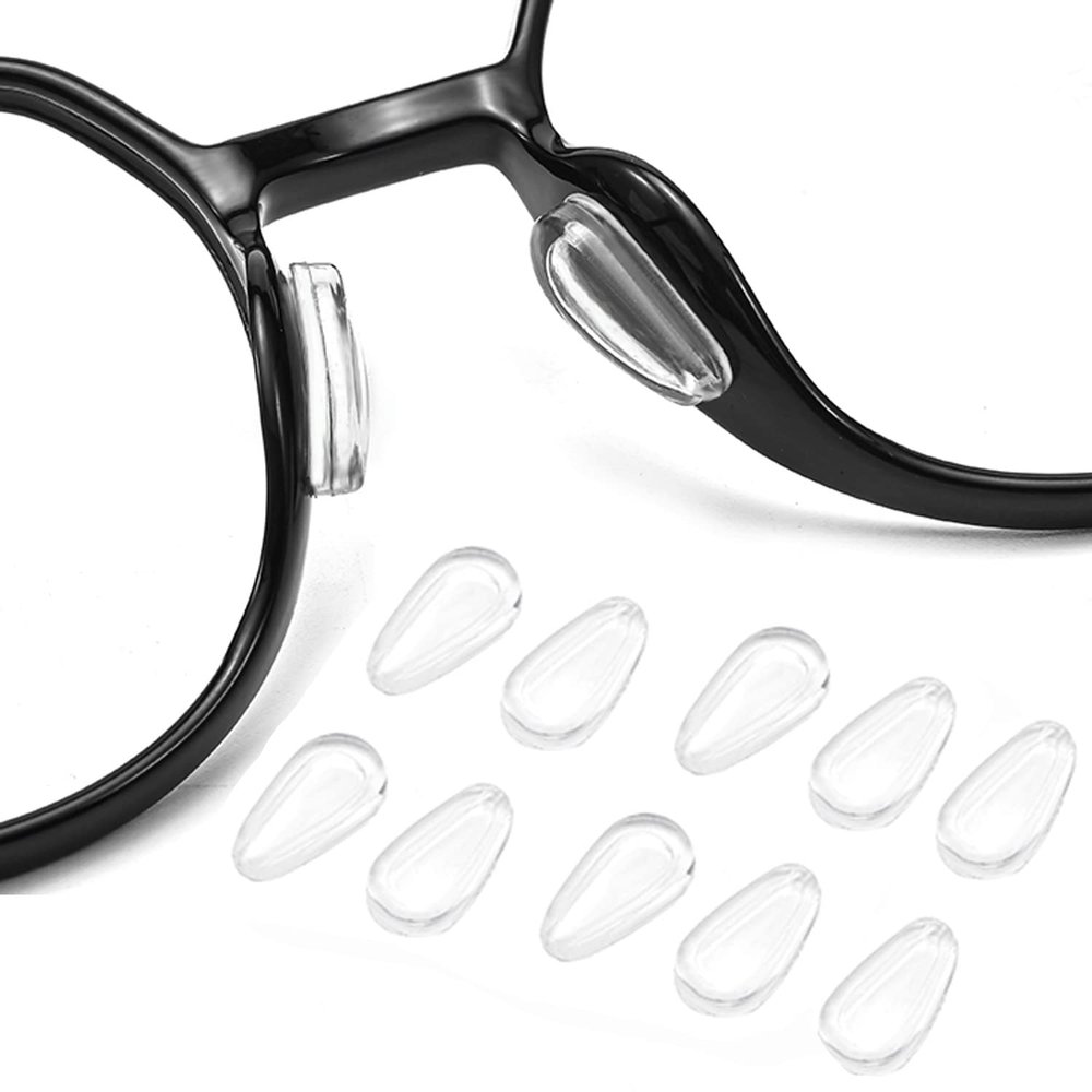 Eyeglass Nose Pads, Adhesive Anti Slip Eyeglasses Nose Grips with Airbag,3.2mm Thickness for Eyeglasses Sunglasses Reading Glasses,5 Pairs,Transparent