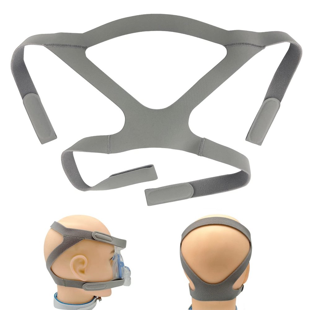 CPAP Mask Headgear Strap, Universal CPAP Headgear Strap for CPAP Mask, Comfortable Durable Stretchy Material, StandardGray (Headgear Only) (Gray, 1PCS)