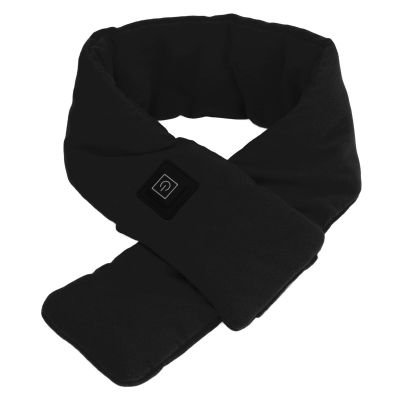Restokki Heating Scarf, USB Powered Adjustable Washable Skin Friendly Electric Heated Scarf for Women Men Winter Warm (80 * 8.5 * 2cm)(Black)