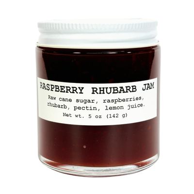 Raspberry Rhubarb Jam, 5 oz - Craft, Gourmet, Unusual Jams & Jellies Made in West Virginia, USA