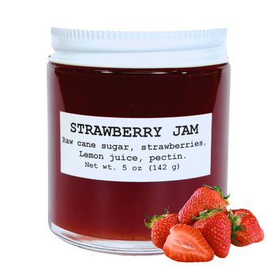 Strawberry Jam, 5 oz - Craft, Gourmet, Unusual Jams & Jellies Made in West Virginia, USA