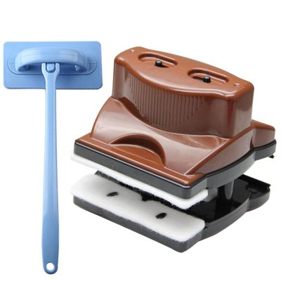 DWLOMHE Double-Sided Magnetic Window Cleaner Wiper, Window Cleaner, Outside Window Cleaner, Double-Side Magnetic Glass Wiper, for High-Rise Double Car Glazed Windows Thickness
