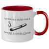 Cigar Mug Smoke a good cigar Funny Gift For Cigar Lover Two Tone, 11oz, Red view 2