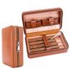 Cigar Humidor,Cigar Case Travel Cigar Humidors with V Cutter, Cigar Punch and Holder, Travel Cigar Humidor, Portable Leather Cigar Cases, Cigar Accessories, Men's Accessories Gift view 2