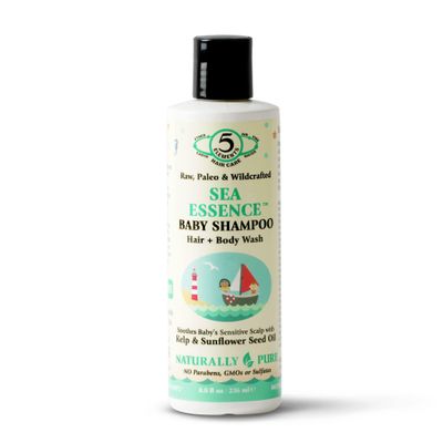 Morrocco Method Int'l Essence Baby Shampoo. All Natural Hair & Body Wash. No Parabens, GMO's or Sulfates. For infants, toddlers and children. 8 oz. (Sea Essence)