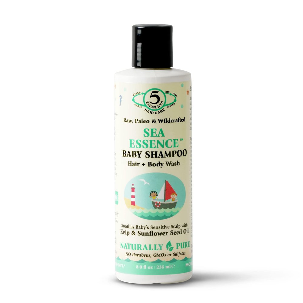 Morrocco Method Int'l Essence Baby Shampoo. All Natural Hair & Body Wash. No Parabens, GMO's or Sulfates. For infants, toddlers and children. 8 oz. (Sea Essence)