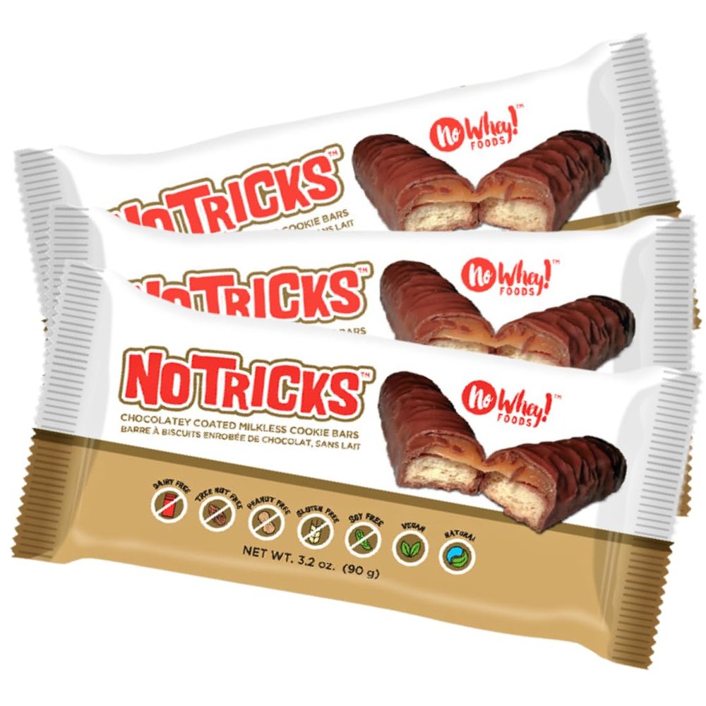 Gluten Free, Vegan, Nut Free '"No Tricks" Caramel Cookie Bars (3 Pack) | All Natural | Allergy Friendly | Dairy Free, Peanut Free, Nut Free, Soy Free, Sesame Free | No Whey Foods