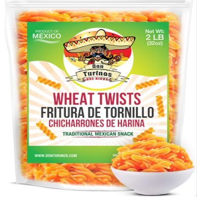Duritos (Duros) Mexican Wheat Pellet Twists 2LB - Fritura De Tornillo - Traditional Fried Snack- by Turinos