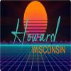 Howard Wisconsin 2 X 1.25-Inch Vinyl Decal Stiker Retro Neon Design view 1