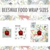 5 Pack Reusable Beeswax Organic Food Sandwich Wrapping Paper Covers Set 3S,1M,1L view 4