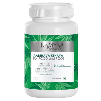 AZAZ Namyaa Aarthava Kshaya- for PCOD and PCOS- Pack of 60 Tablets, White, 100 Gram
