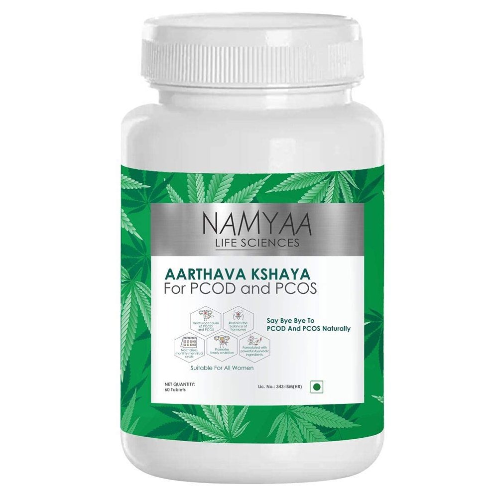 AZAZ Namyaa Aarthava Kshaya- for PCOD and PCOS- Pack of 60 Tablets, White, 100 Gram