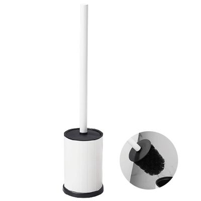 Toilet Bowl Brush Silicone Toilet Brush and HolderLong Handled Toilet Bowl Brush for Bathroom ToiletErgonomicElegantDurable Toilet Scrub Brush Remove Stains (Color : White)