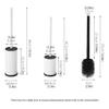 Toilet Bowl Brush Silicone Toilet Brush and HolderLong Handled Toilet Bowl Brush for Bathroom ToiletErgonomicElegantDurable Toilet Scrub Brush Remove Stains (Color : White) view 2
