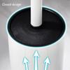 Toilet Bowl Brush Silicone Toilet Brush and HolderLong Handled Toilet Bowl Brush for Bathroom ToiletErgonomicElegantDurable Toilet Scrub Brush Remove Stains (Color : White) view 4