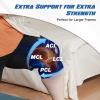 Nvorliy Knee Brace for Women Plus Size for Knee Pain (XL-8XL) - Extra Large Knee Brace with Side Stabilizers for Arthritis, Meniscus Tear, Knee Pain Relief, ACL, LCL, MCL (5XL/6XL, Navy) view 3