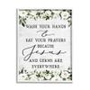 Stupell Industries Wash Hands Say Prayers Jesus Germs Everywhere Phrase, Design by Lettered and Lined view 1