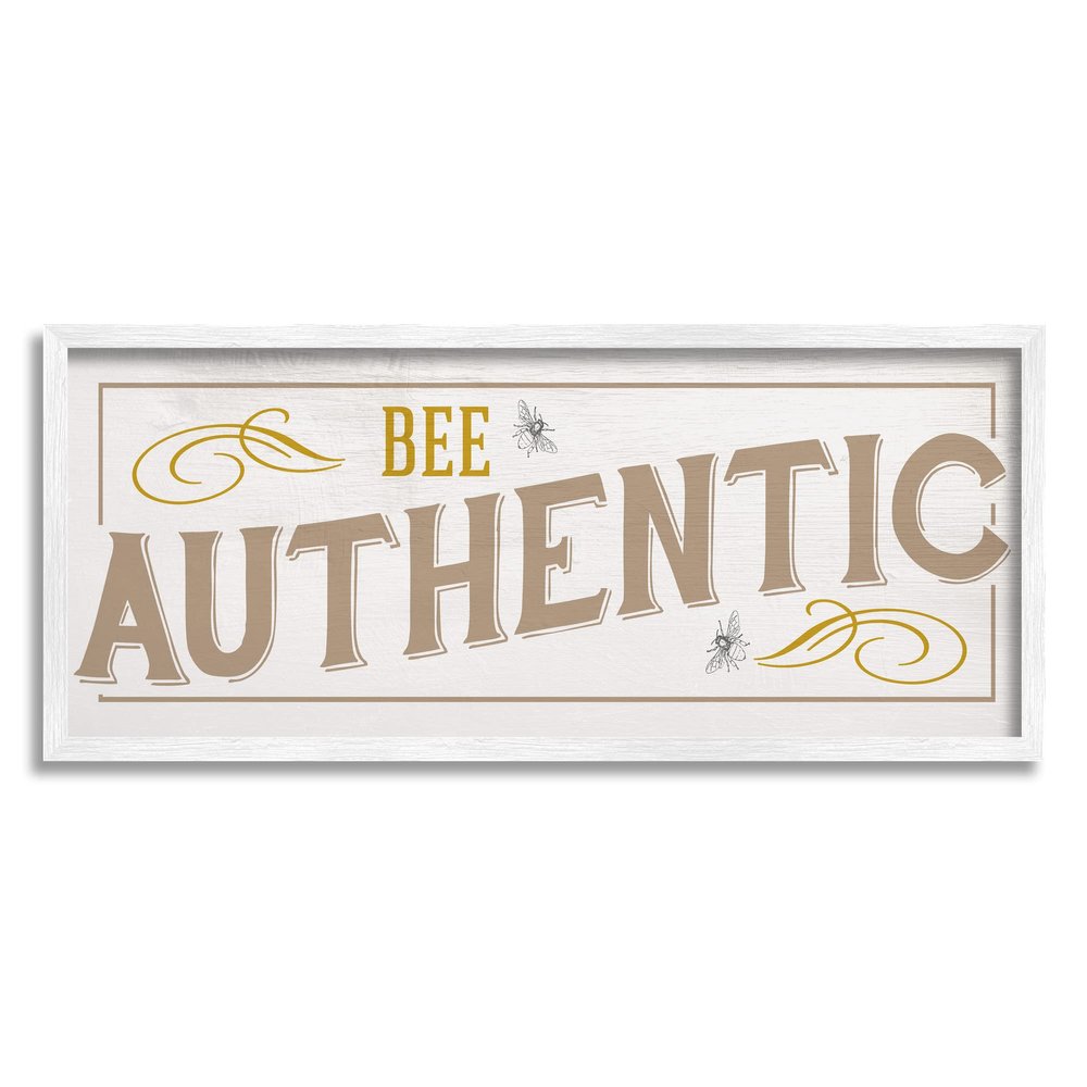 Stupell Industries Vintage Bee Authentic Sentiment Insect Pun, Design by Daphne Polselli