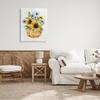 Stupell Industries Hello Autumn Phrase Blue Thistle Sunflower Pumpkin, Design by Ziwei Li view 2