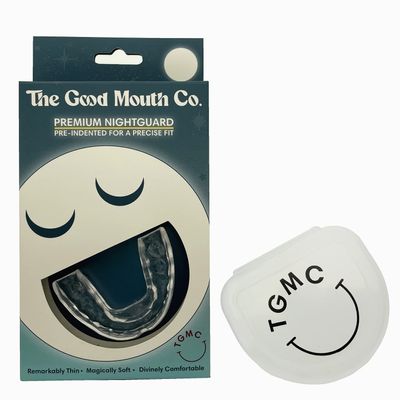 The Good Mouth Co. Premium Boil & Bite Nightguard | Pre-indented for a Precise Fit | Clenching, Grinding Teeth, Bruxism, & TMJ | Soothes Headaches, Earaches, & Snoring | Kids and Adults (Large)