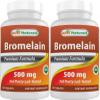 Best Naturals Bromelain 500mg 120 Tablets (120 Count (Pack of 2)) view 1