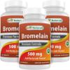 Best Naturals Bromelain 500mg 120 Tablets (120 Count (Pack of 3)) view 1
