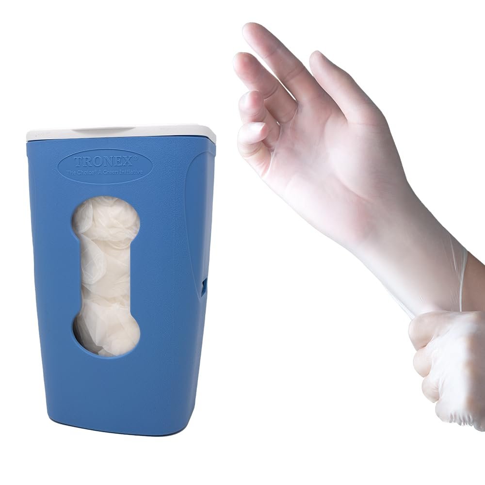 TRONEX 1200 Pack Food Safe Vinyl Gloves and Eco Pack Dispensing Box Refillable (Small, Bundle: One Eco Box + 1200 Gloves)