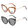 2pcs invisible Bifocal Fashion Women Cat eye Reading Glasses transition Photochromic UV Protection Driving goggles Sun Reader (375 magnification) view 1