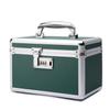 HEWEI WORKS Lockable Medication Box with Portable Storage Case, 10.2''x 6.8''x 6.8'', Childproof Medicine Lock Organizer, Lockbox for Secure Cash, Jewelry, ID Documents (Green/Small) view 1