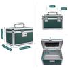 HEWEI WORKS Lockable Medication Box with Portable Storage Case, 10.2''x 6.8''x 6.8'', Childproof Medicine Lock Organizer, Lockbox for Secure Cash, Jewelry, ID Documents (Green/Small) view 2