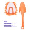 MECCANIXITY Microfiber Chenille Duster Washable Cleaning Brush Dusting Tool for Computer, Keyboard, Window, Furniture, Home, Kitchen, Office, Orange, Pack of 2 view 3