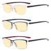 Eyekepper 3 Pack Ladies Computer Readers Semi-Rim Blue Light Blocking Reading Glasses Yellow Tinted +2.00 view 1