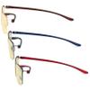 Eyekepper 3 Pack Ladies Computer Readers Semi-Rim Blue Light Blocking Reading Glasses Yellow Tinted +2.00 view 3