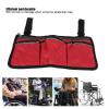12.66.9in Sofa Armrest Organizer,Multifunctional Wheelchair Side Hanging Bag,Large Capacity Multiple Pockets Armrest Storage Pouch for Stroller Electric Wheelchair Walker Scooter (Burgundy) view 3