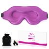 Sleep Eye Mask for Men Women, Lash Extensions 3D Sleeping Mask, Travel Blackout Night Blindfold Eye Shade Cover with Adjustable Strap (Purple-3D) view 1