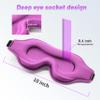 Sleep Eye Mask for Men Women, Lash Extensions 3D Sleeping Mask, Travel Blackout Night Blindfold Eye Shade Cover with Adjustable Strap (Purple-3D) view 4