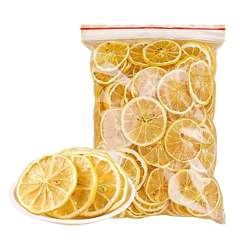 ECYC Ltd 500g (17.64oz) Dried Lemon Slices, Dehydrated Lemon Wheels Natural Sun-Dried Lemon Slices Dried Lemon Slice Tea