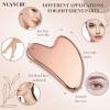 Nuanchu Stainless Steel Gua Sha Facial Tools Metal Guasha Tool for Face Body Jawline Shaper, Double Chin Reducer, Puffiness Reducing, Lymphatic Drainage Massager Skin Care Gift with Pouch(Pink) view 4