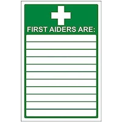 Eco Friendly First Aid General - First Aiders Are - 150 X 200mm