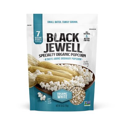 Black Jewell Organic White Popcorn Kernels, Organic Select White, 28.35oz (Pack of 2)