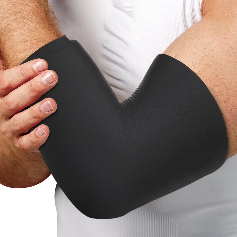 AllSett Health Elbow Ice Pack Wrap - Hot and Cold Compression Sleeve, Knee Ice Pack Sleeve (360 Coverage) | Tennis Elbow Relief and Support for Joints, Muscles, Knee, Legs