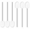 6PCS Toilet Brush Plastic Toilet Brushes Toilet Bowl Cleaner Brush Toilet Replacement Brush Bathroom Cleaning Brushes with Stainless Steel Handle. (White) view 1