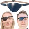 Black Leather Eye Patch with Adjustable Band - Comfortable Medical Eye Patch for Left or Right Eye, Suitable for Eyeglass Wearers view 1