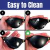 Black Leather Eye Patch with Adjustable Band - Comfortable Medical Eye Patch for Left or Right Eye, Suitable for Eyeglass Wearers view 4