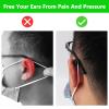 MEETI 6 Pairs Adjustable Eyeglass Hooks for Mask Holders to Protect Ears, Comfort Silicone Ear Saver for Masks Glasses, Relieve Pressure & Mask Ear Pain Strap Extenders, Black view 3