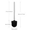 6PCS Toilet Brush Plastic Toilet Brushes Toilet Bowl Cleaner Brush Toilet Replacement Brush Bathroom Cleaning Brushes with Stainless Steel Handle. (Black) view 3
